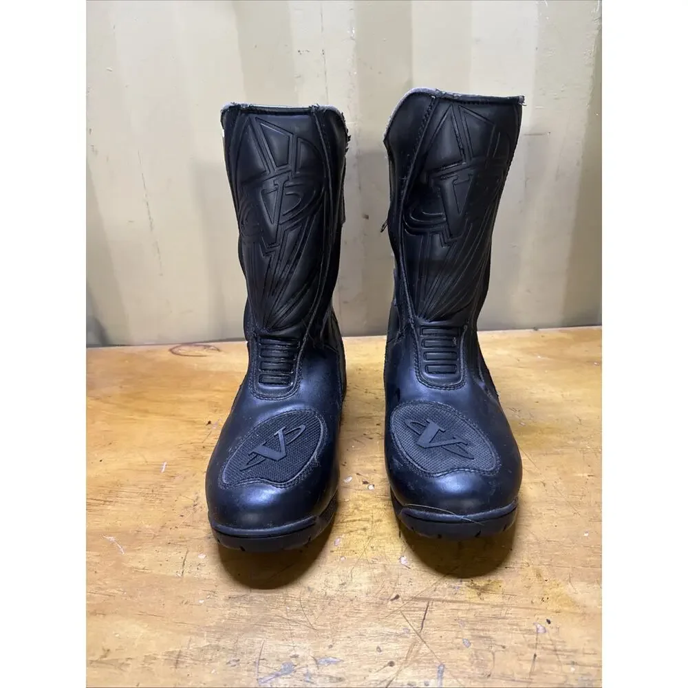Vega Nitro Black Racing Motorcycle Boots Men Size 11